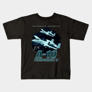 Fairchild A-10 Thunderbolt II Warthog Fighterjet Kids T-Shirt